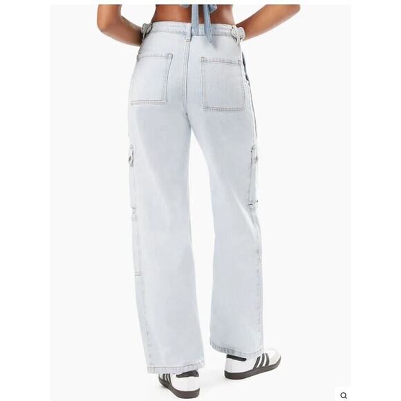 New WeWoreWhat High-Rise Utility Jeans Indigo Straight Leg Denim Size 29 NWT - Picture 3 of 9